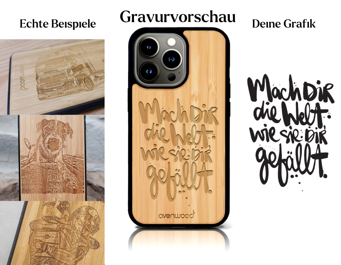 INDIVIDUEL iPhone 15 Pro bambou plastique